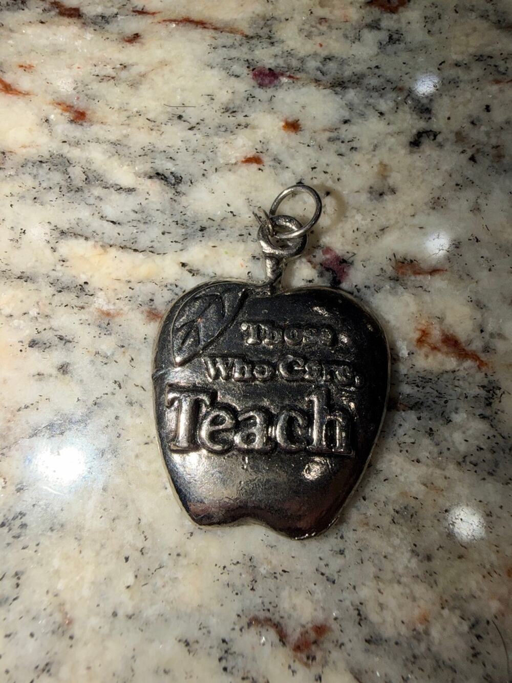 Those Who Care Teach Apple Charm Student Gift